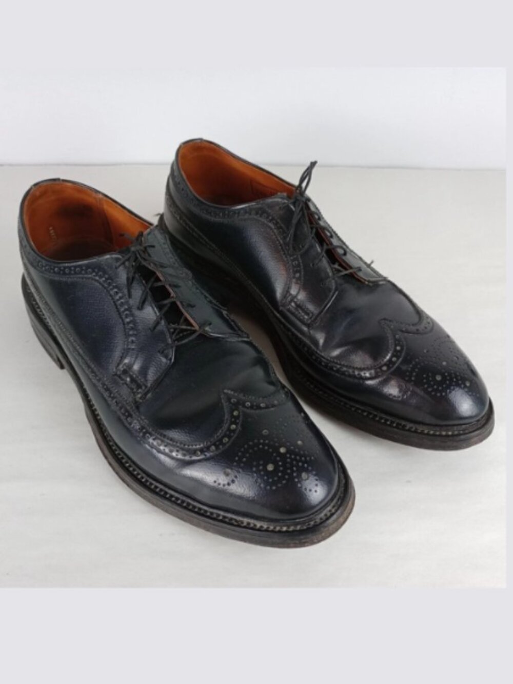 Thom Mcan Du Pont Corfam Men's Size 9 D Black Oxford Dress Lace‎ Up Shoes